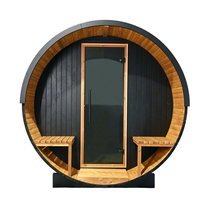 SAUNASNET® 6 person Barrel Sauna DIY kit with Window Barrel 19